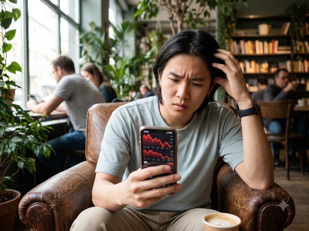 주식 초보 탈출! PER, PBR, ROE 3분 완벽 이해 3 Person looking at smartphone screen 202608212024