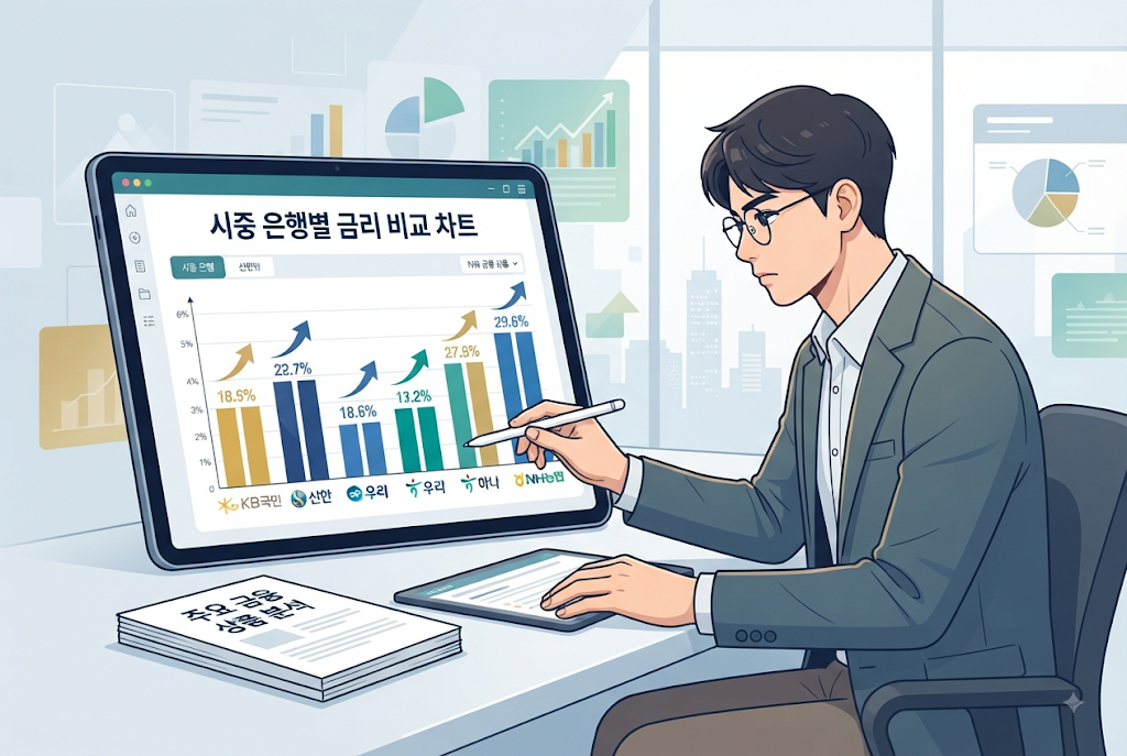 청년도약계좌 가입 조건 및 은행별 우대금리 비교 최고 수익률 달성 비법 2 시중 은행별 금리 비교 차트