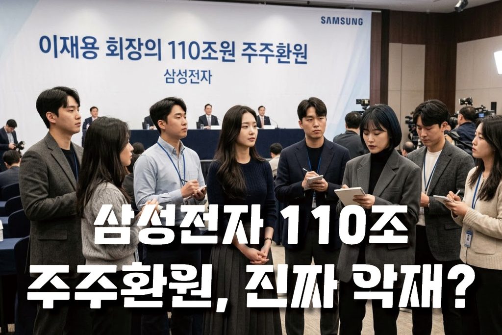 삼성전자 110조 주주환원 발표, 진짜 악재일까? 월요일 주가 하락 피하는 법 1 삼성전자 주주환원1