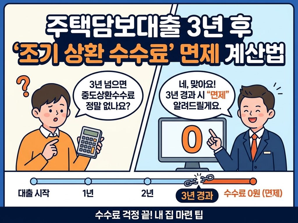 주택담보대출 3년 후 중도상환수수료 면제 계산법 2 주택담보대출 중도상환수수료 면제 계산법 202608210852 1