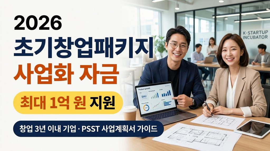 2026 초기창업패키지 신청 자격 조건 및 사업화 자금 최대 1억원 지원 총정리 1 Startup founders discussing prod… 20260927183850