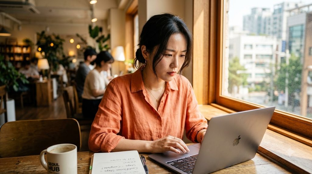 소상공인 지식배움터 필수 수강, 창업 교육 수료증 발급 오류 해결하기 2 Woman resolving online certifica… 202609031713
