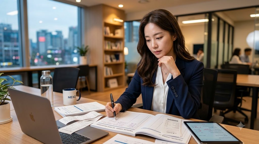 지자체 창업 지원금 중복 수혜 가능한가요? (부정수급 방지 가이드) 2 Woman reviewing financial documents 202609031603 1
