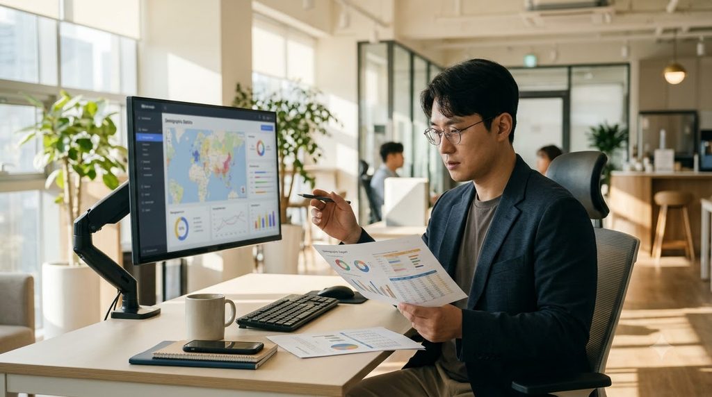 매출 없는 예비창업자의 시장조사, 무료 공공데이터 활용 방법 3 Entrepreneur analyzing demograph… 20261023154508