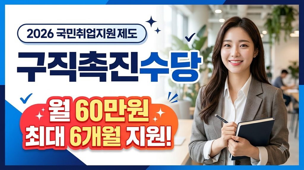 2026 국민취업지원제도 구직촉진수당 조건과 신청 방법 총정리 1 Job seeker viewing policy infogr… 20261023092145